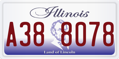 IL license plate A388078