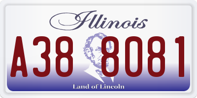 IL license plate A388081