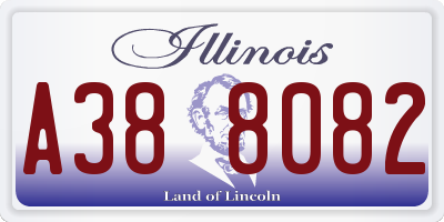 IL license plate A388082