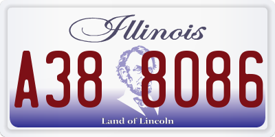 IL license plate A388086