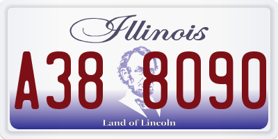 IL license plate A388090