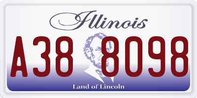IL license plate A388098