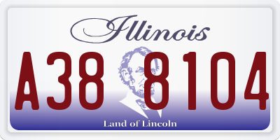 IL license plate A388104