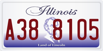 IL license plate A388105