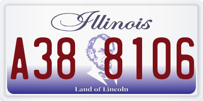 IL license plate A388106