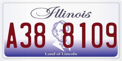 IL license plate A388109