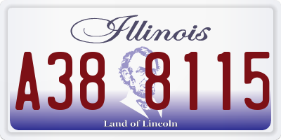 IL license plate A388115