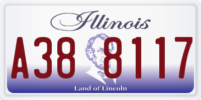 IL license plate A388117