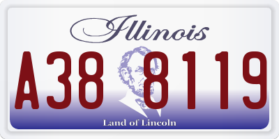 IL license plate A388119