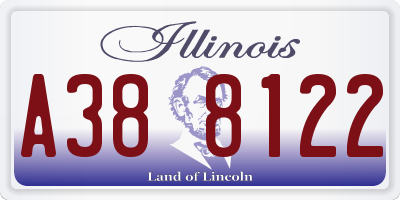 IL license plate A388122