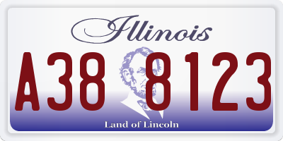 IL license plate A388123