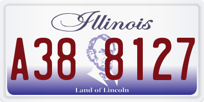 IL license plate A388127