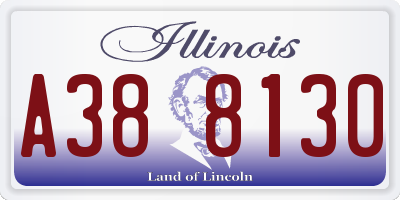 IL license plate A388130