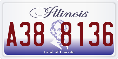 IL license plate A388136