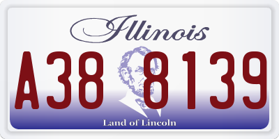 IL license plate A388139