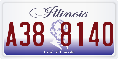 IL license plate A388140
