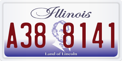 IL license plate A388141