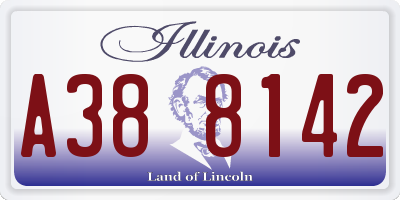 IL license plate A388142