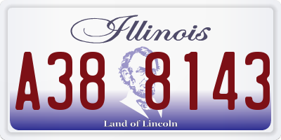 IL license plate A388143