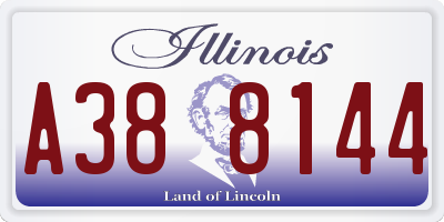 IL license plate A388144