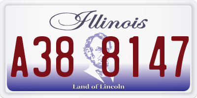 IL license plate A388147
