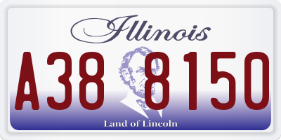 IL license plate A388150
