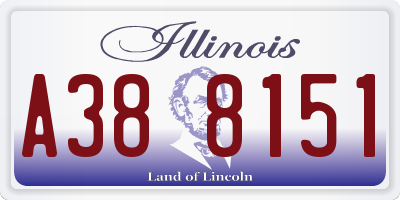 IL license plate A388151