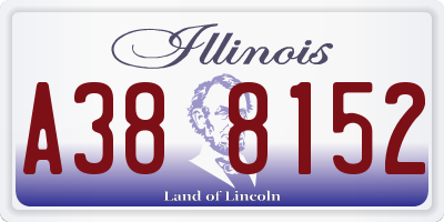 IL license plate A388152