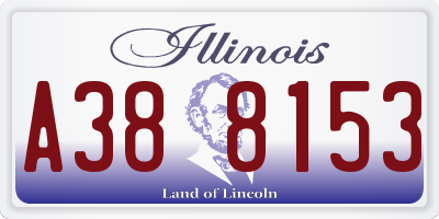 IL license plate A388153