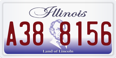 IL license plate A388156