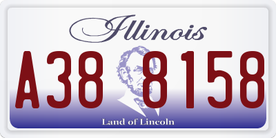 IL license plate A388158