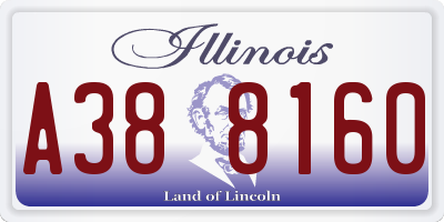 IL license plate A388160