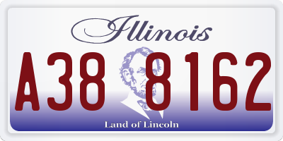 IL license plate A388162