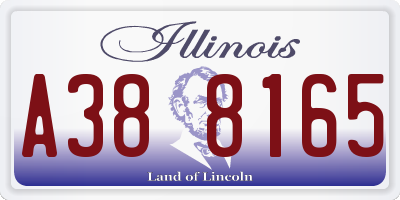 IL license plate A388165