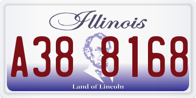 IL license plate A388168