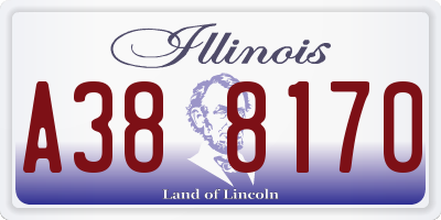 IL license plate A388170