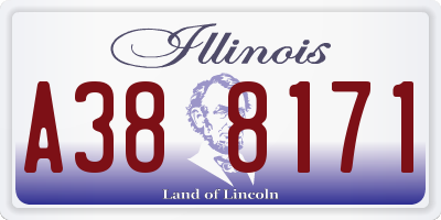 IL license plate A388171