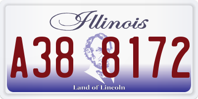 IL license plate A388172