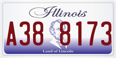IL license plate A388173