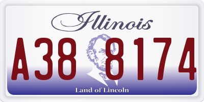 IL license plate A388174