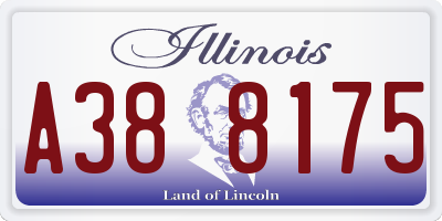 IL license plate A388175