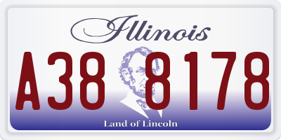 IL license plate A388178