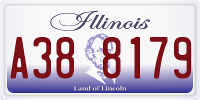 IL license plate A388179