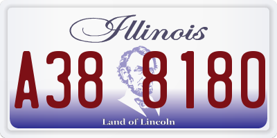 IL license plate A388180