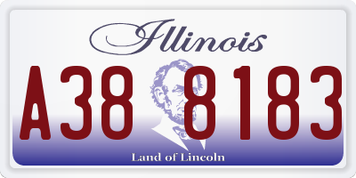IL license plate A388183