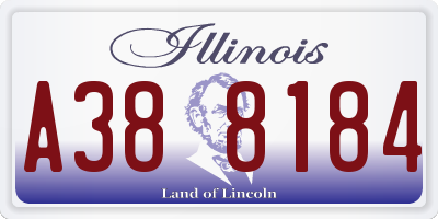IL license plate A388184