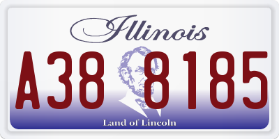 IL license plate A388185