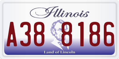 IL license plate A388186