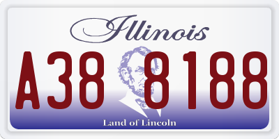 IL license plate A388188