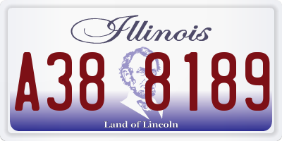 IL license plate A388189
